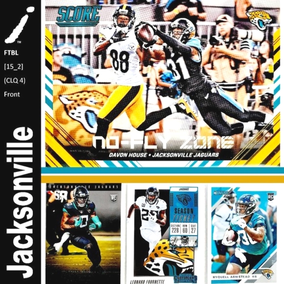 NFL Other - Jacksonville Jaquars 4 Card Lot - FTBL [15_2]